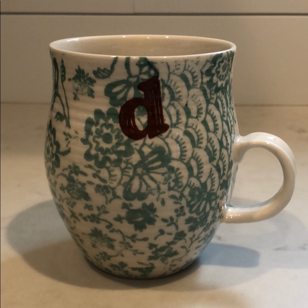 Anthropologie “d” initial mug